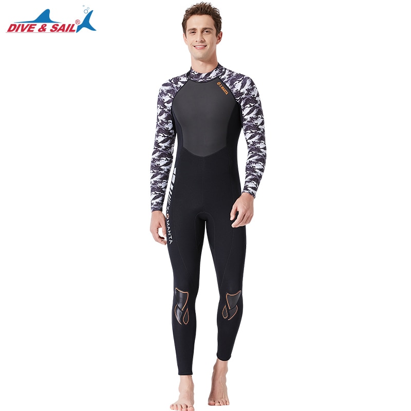 DIVE & SAIL 1.5MM Neoprene Wetsuit Women Men Warm One Piece Wet suit for Scuba Diving Surfing WS-19483