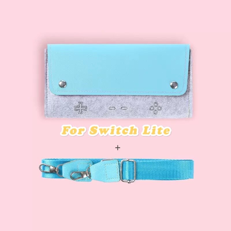 Protective Shell For Switch lite Portable Cute Pouch Travel Carrying Case NS Console Bag Switch Joy-Con &amp; Accessories: BLUE BUNDLE(Lite)