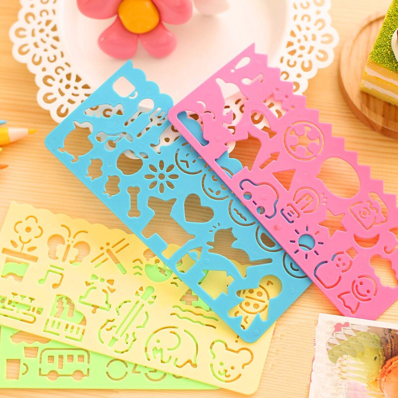 4 PCS Stationery Candy Color Ruler Oppssed Drawing... – Grandado