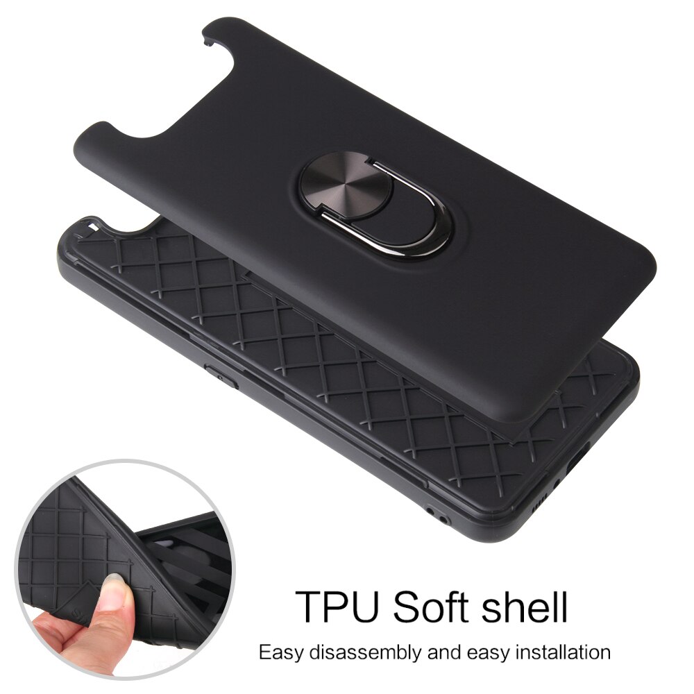 Luksusowe, odporne na wstrząsy etui na telefony do Samsung Galaxy A80 A90 5G przypadku palec pierścień powłoki tylna pokrywa magnes samochodowy wylot powietrza uchwyt Coque