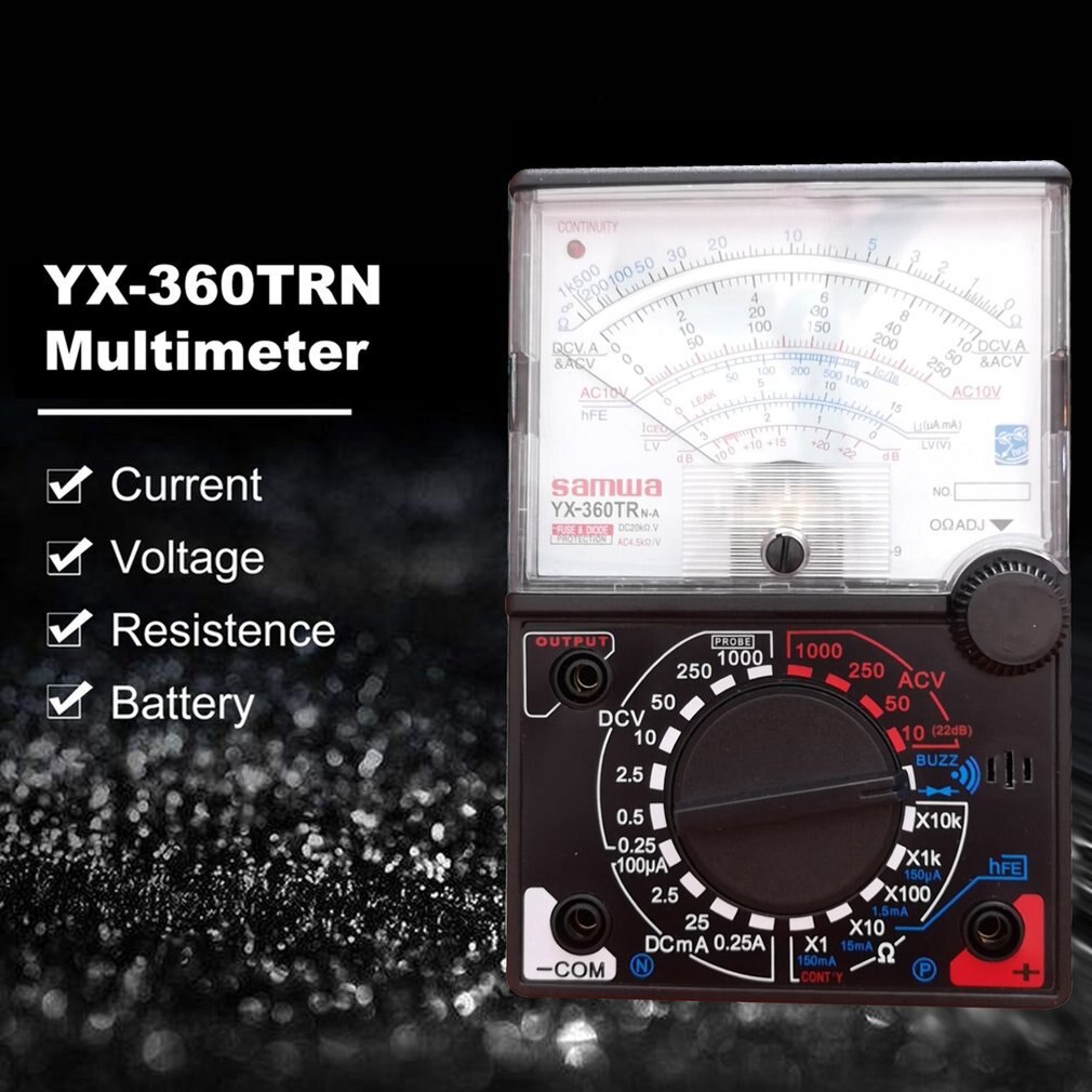 YX-360TRn Analoge Multimeter Plastic Gauge Shell Ac Dc Volt Ohm Huidige Testen Mutimeter Elektrische Pointer Multitester