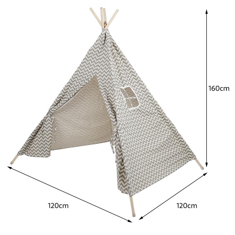 Children's tent Teepee Tent For Kids Portable Tipi Infantil House For Children Cabana Kids Play-Tent Teepee House Wigwam Room: white