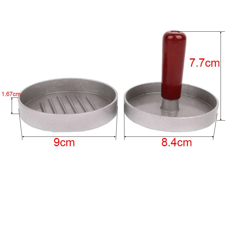 Hamburger Presse Runde bilden Aluminium Legierung 11,9 cm Hamburger Fleisch Rindfleisch Grill Burger Presse Patty Hersteller bilden Fleisch Werkzeuge: 9CM Mini Drücken Sie