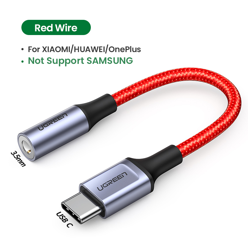 UGREEN Type c to 3.5mm Headphone jack 3.5 AUX USB C Cable Audio USB C Adapter For Huawei V30 P30 pro Xiaomi Mi 10 Oneplus 7T pro