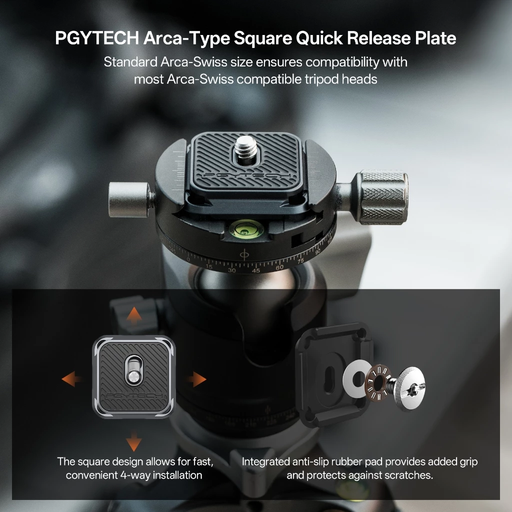 PGYTECH Arca-Type Quick Release Clamp & Plate V2 Set