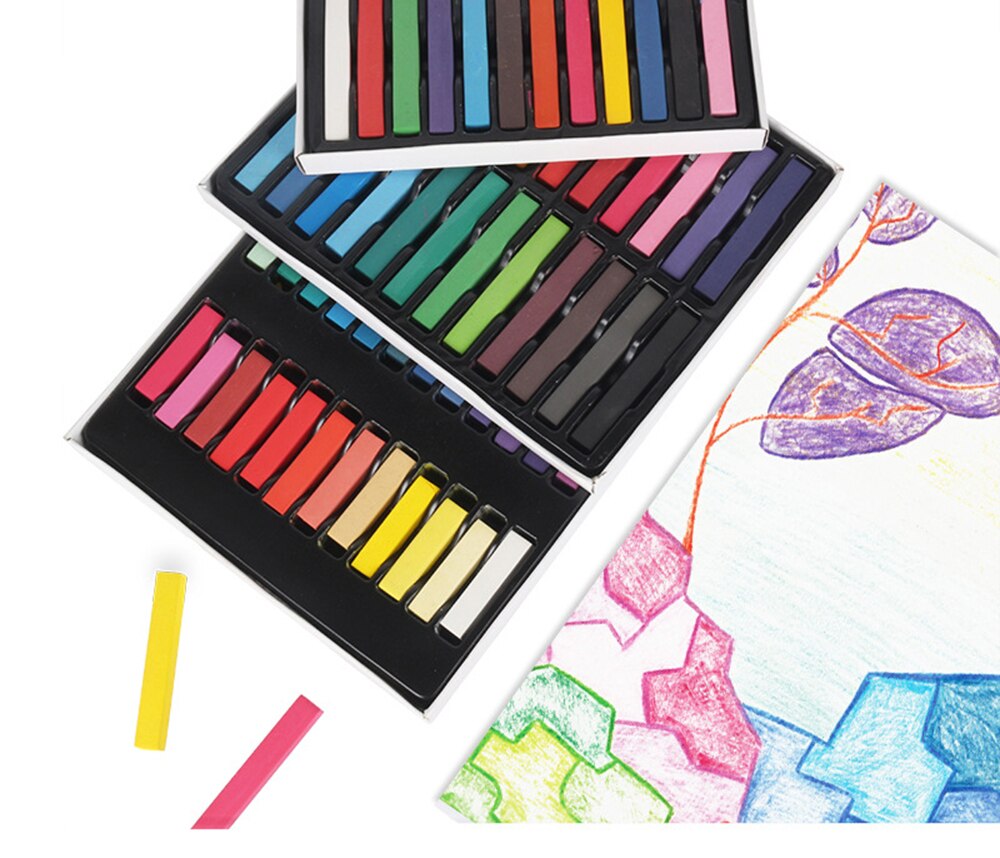 Maling farveblyanter blød pastel 6/12/24/36 farver kunst tegning sæt kridt farve farveblyant til papirvarer kunstforsyninger