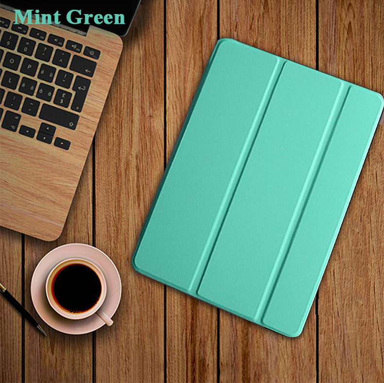 Funda de Tablet para Samsung Galaxy Tab A 10,1 ' SM-T580 T585 fundas Ultra delgadas wake Smart funda para sm-t580 funda protectora: Mint Green