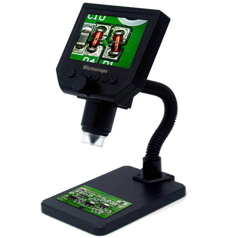 Digital Microscope 1-600X Continuous Magnification 4.3 Inches HD OLED Display 3.6 MP CCD With Built-in Chargable Lithium Battery