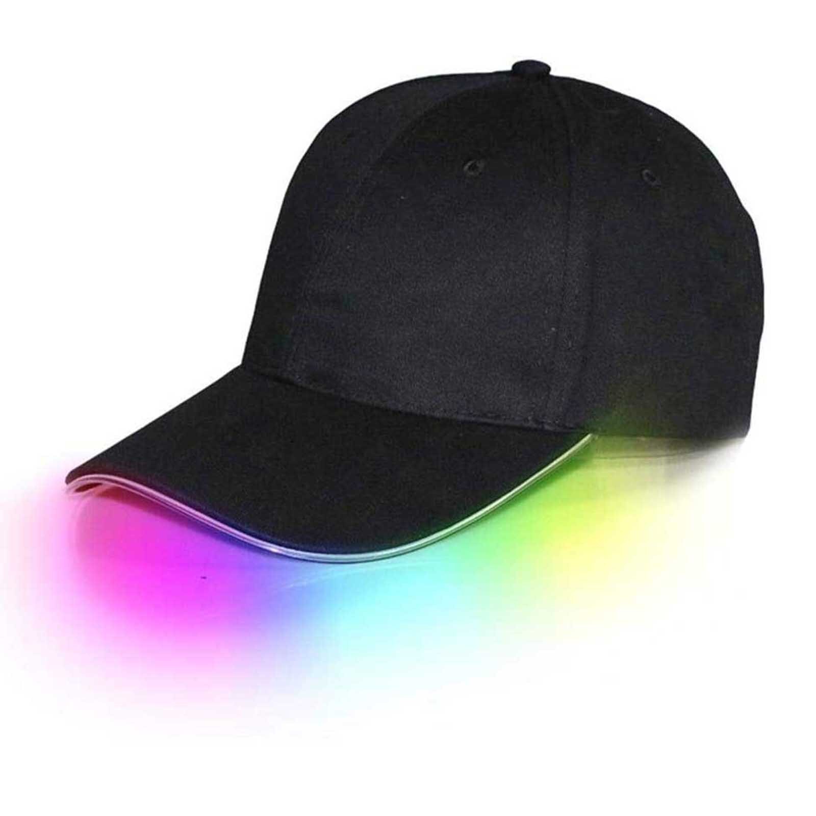Baseball Hat Unisex LED Luminous Peaked Cap Solid Color Unisex Adjustable Sports Cap Party Hip-Hop Hats Sun Hat