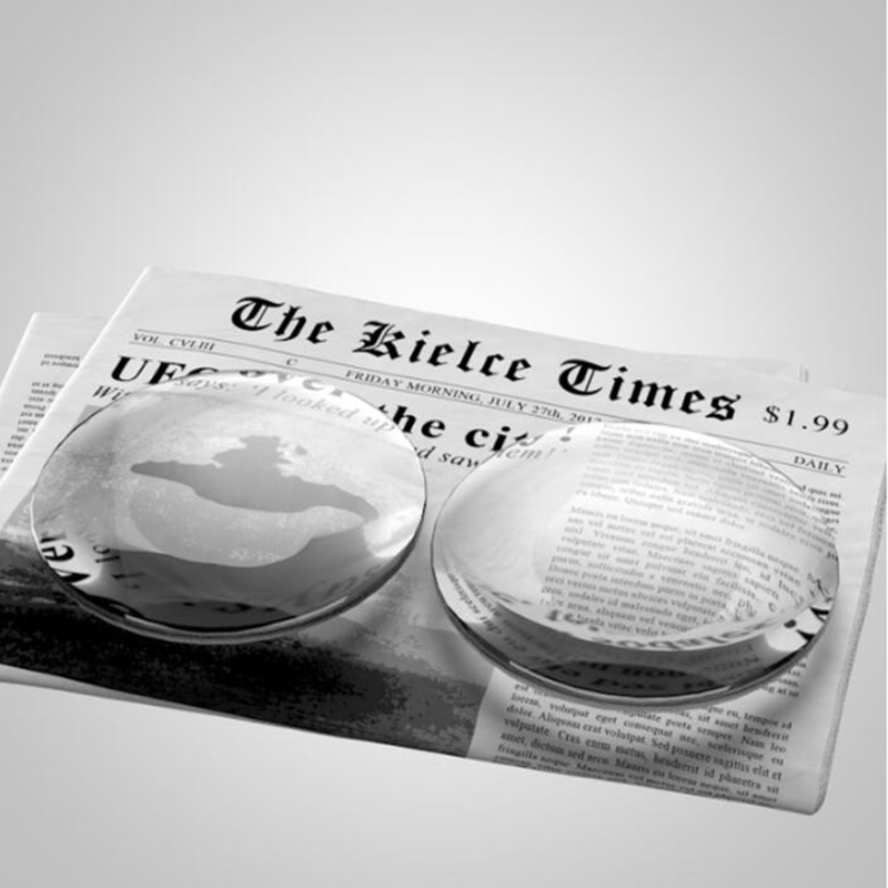 Szkło powiększające obiektyw 3x5x8x10x lupa stacjonarna zastępuje obiektyw 127mm duży soczewka wypukła szkła optycznego niebieski lub biały wymienny