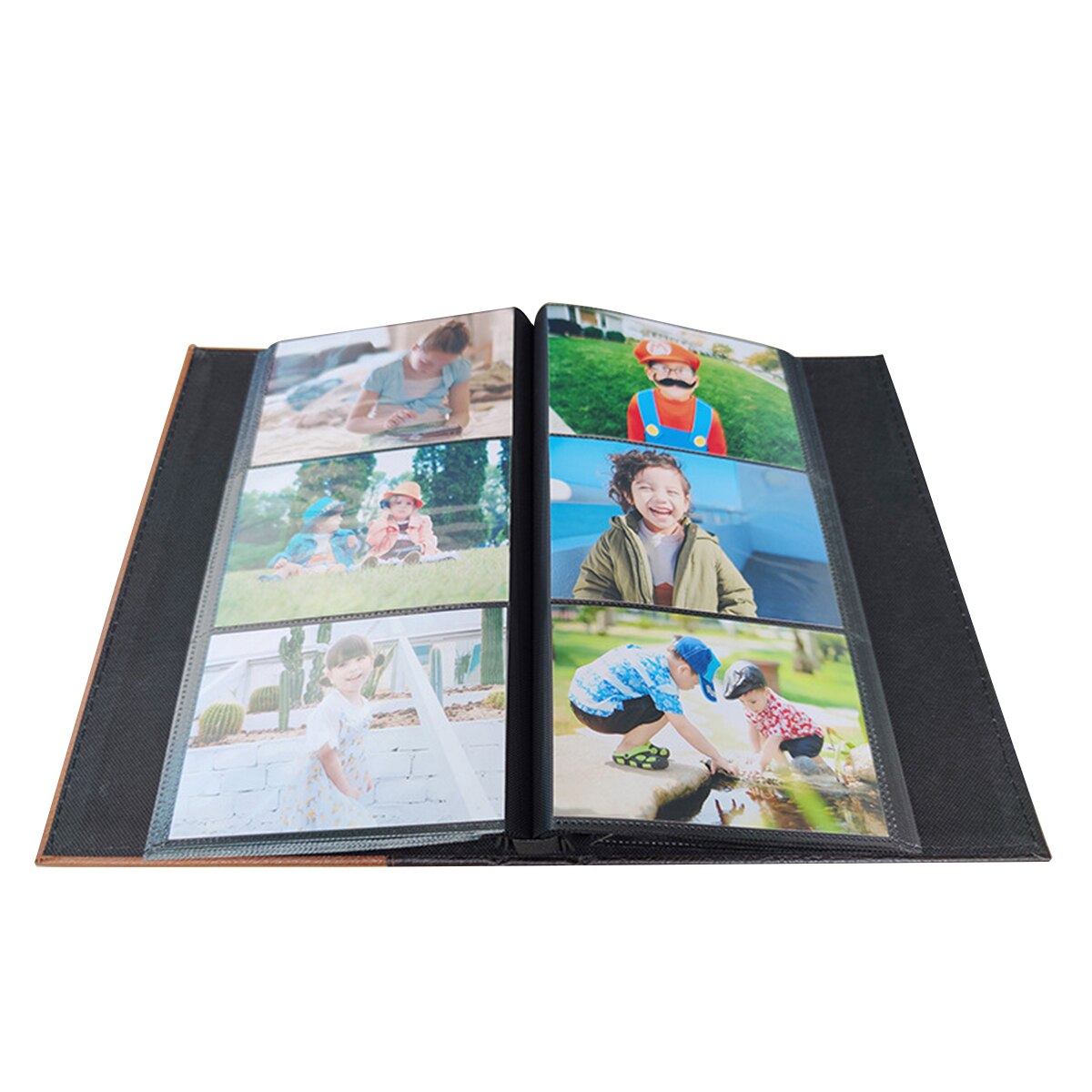 Fotoalbum, skinn bildeholder, stor kapasitet familie bryllup valentinsdag arrangør