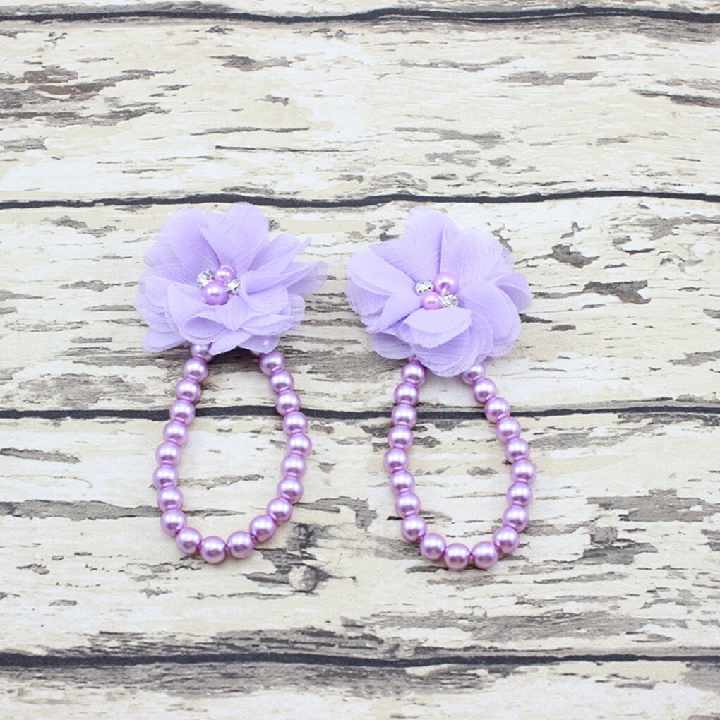 Meisjes enkelbandjes met imitatieparels, bloemenvoetjes, blotevoetensandalen, voetbandjes en teenringen: 4