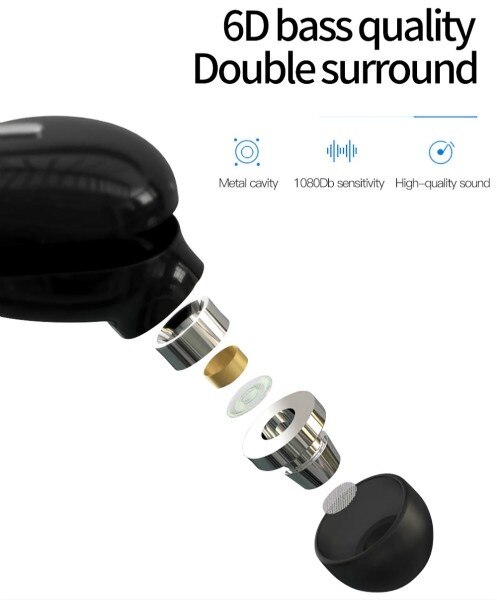 Mini Oortelefoon In-Ear 5.0 Bluetooth Oortelefoon Hifi Draadloze Headset Met Microfoon Sport Oordopjes Stereo Oortelefoon Voor Alle Telefoons