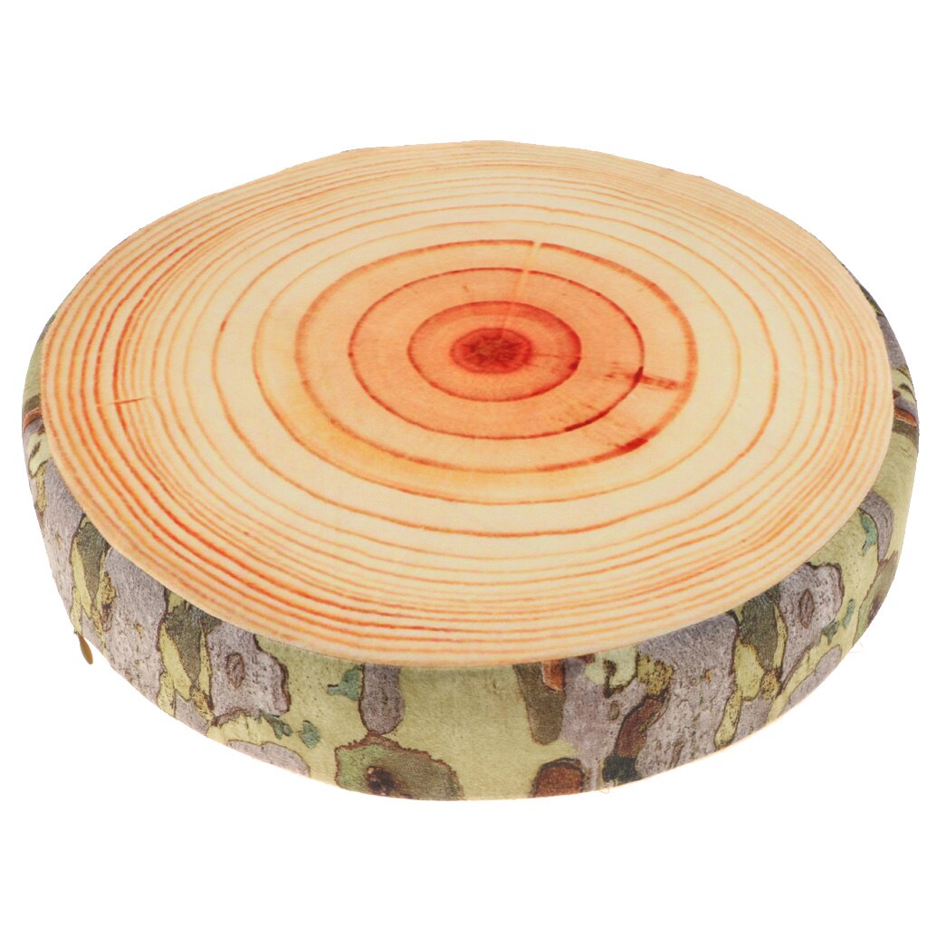 3D tronco de árbol tocón silla asiento cojín trasero sofá cojín almohada de cuello para coche: B