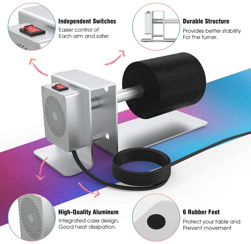 Cup Turner Met Stille Motor 10 Oz Om 30 Oz Tumbler Spinner Met 2 Schuim Ambachten Tumbler Cup Spinner Machine kit Cuptisserie Cup