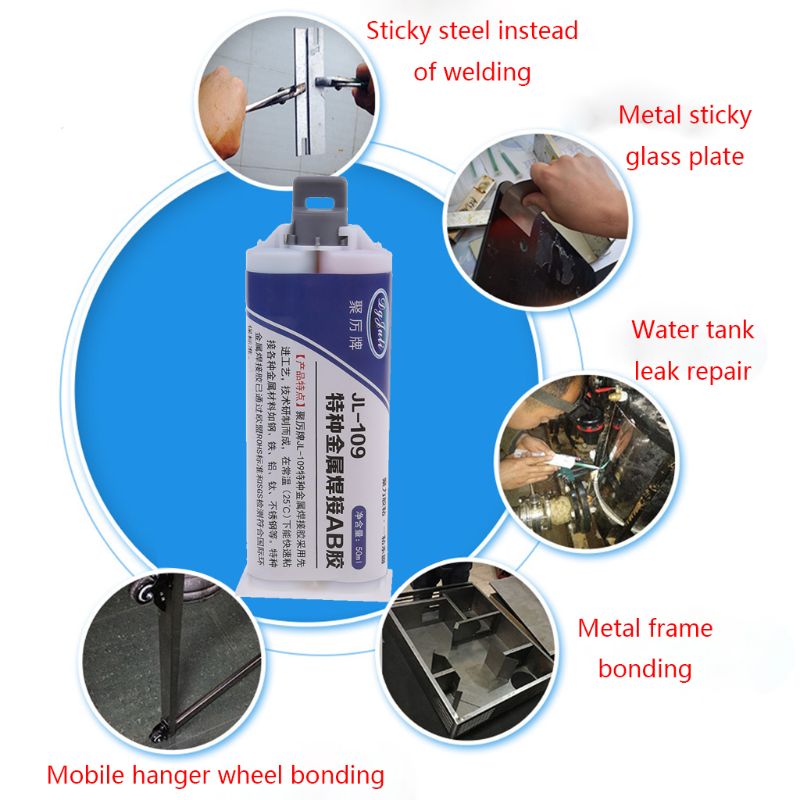 50ml JL-109 AB Glue Iron Stainless Steel Aluminium Alloy Metal Welding Strong Adhesive Repair Tools