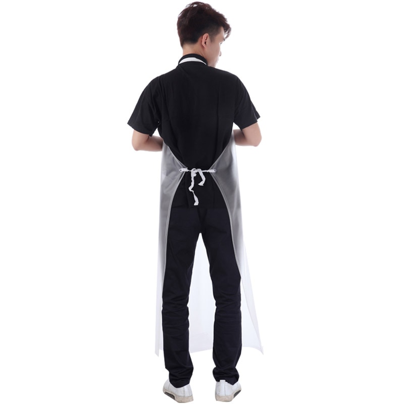 Delantales desechables impermeables y resistentes al aceite para adultos, ropa de trabajo de cocina sencilla sin mangas para hombres y mujeres.