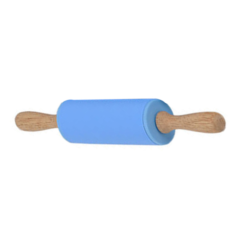 Deeg Roller Silicone Houten Keuken Pin inch Meel Bakken Tools Rolling 23cm Handvat Koken Non-stick Gebak 4