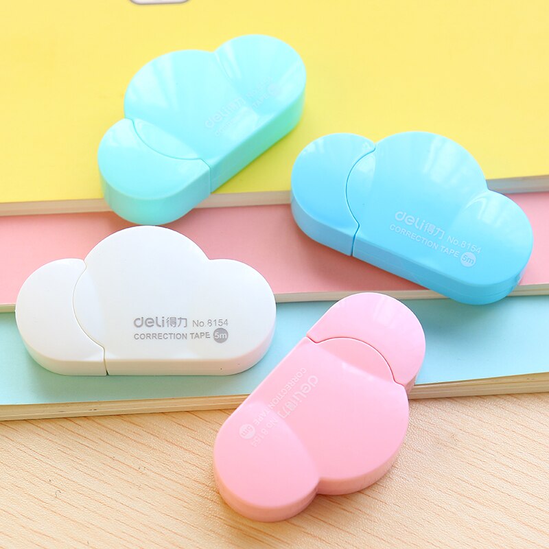 5mm X 5m Deli Cute Kawaii Cloud Mini Small Correction Tape Korean Sweet Stationery Novelty Office Kids School Supplies Children