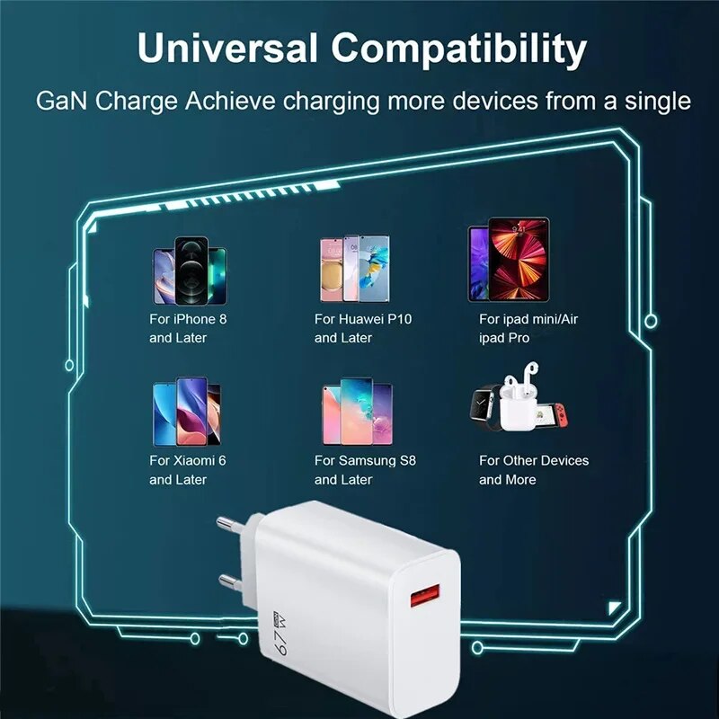 Originele 67W 6A USB supersnelle oplader adapter voor Xiaomi Mi 12 11 Type C-kabel POCO X5 X4 Pro Redmi Note 10 11 opladen