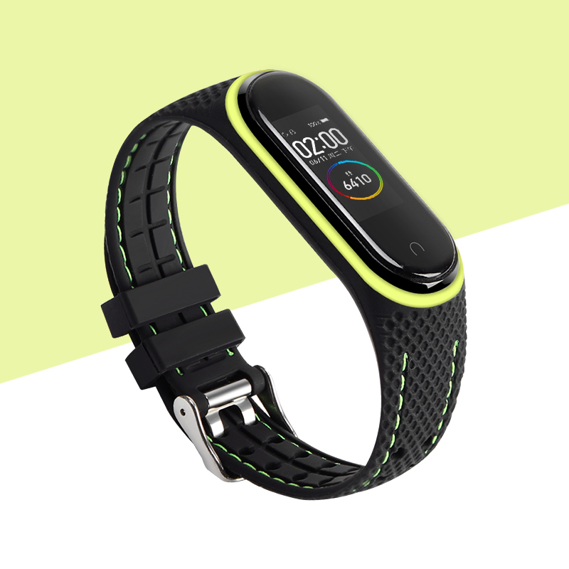 Silikone til xiaomi mi band 4 rem armbånd sport gummi urrem udskiftning smartwatch rem til mi band 3 4 5 6 7 armbånd