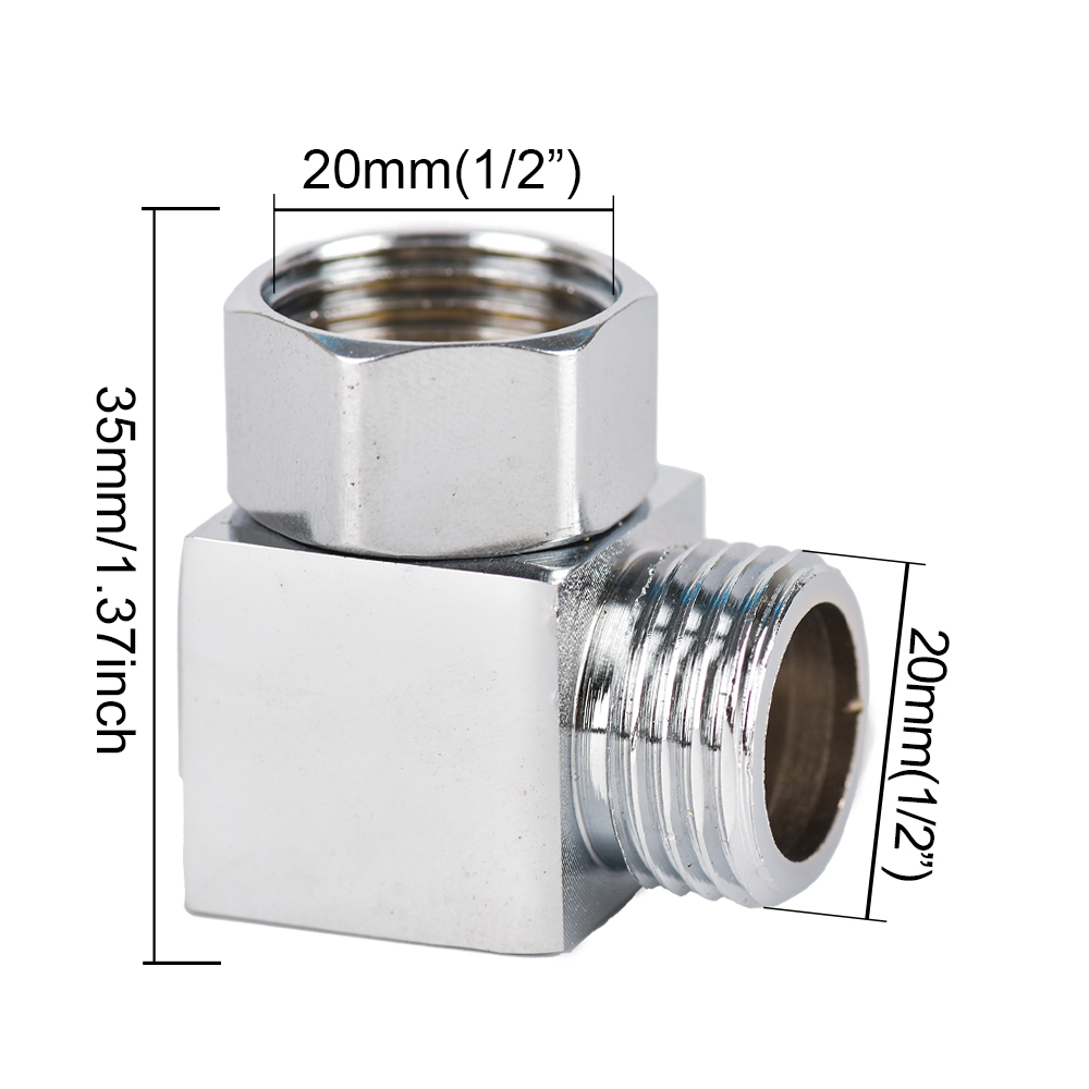 3-Way Electroplated Stainless Steel Shower Adapter 1/2inch Shower Diverter One-in-two-out Joint Water Pipe Fittings: light yellow