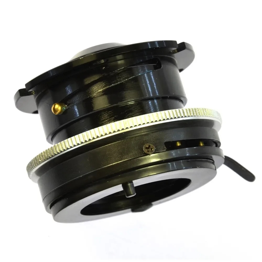 Biologisk mikroskop 1.25 abbe kondensator na . 1.25 mm mikroskop del tilbehør opsamlingslinse øvre diameter 37 mm: Sort