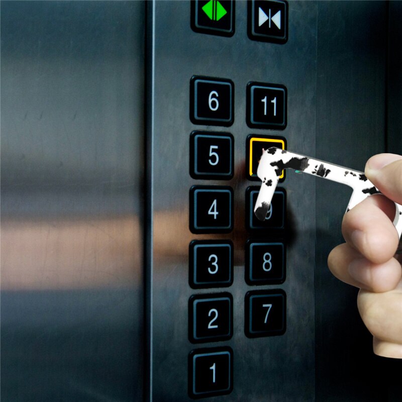 Portable Non-Contact Door Opener Stylus Elevator Keychain Tool Hygienic Keychain Open Doors Press Elevator Button Tool