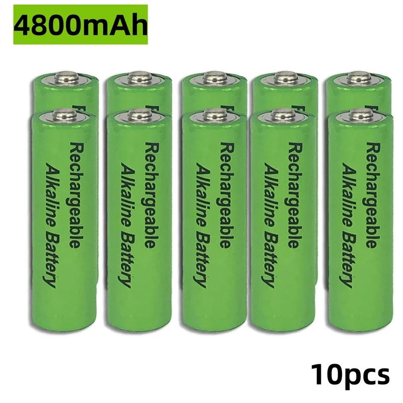 1.5V AA+AAA rechargeable battery 3800mAh/4800mAh large capacity alkaline rechargeable battery AAA+ charger: Dark Grey
