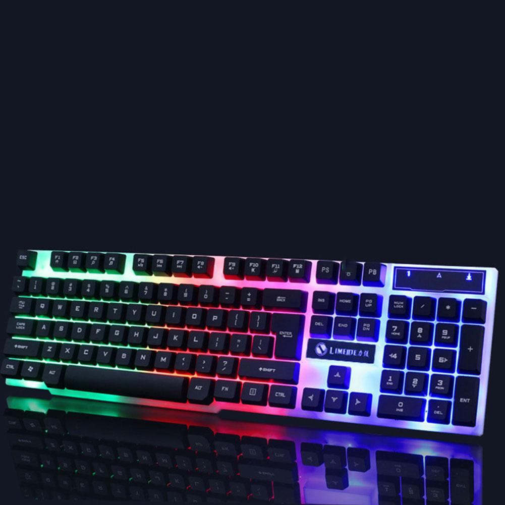 Gaming Toetsenbord En Muis Mechanische Usb Bedrade Gamer Toetsenborden Kit Laptop Computer Rgb Backlit Toetsenbord Muis Voor Pc Laptop