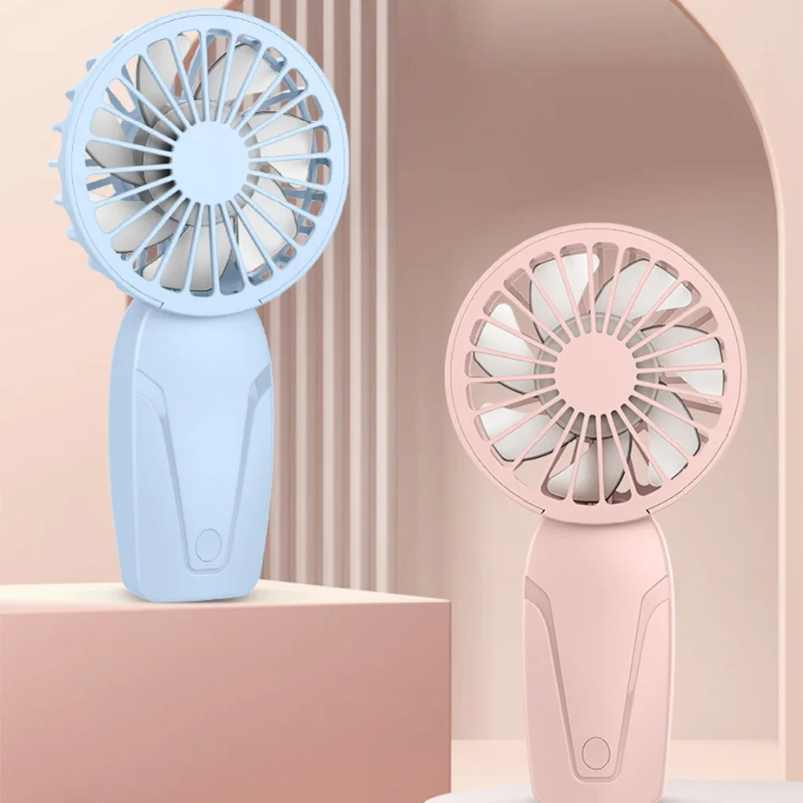 Draagbare handventilator, klein, lichtgewicht, schattig uiterlijk, usb-oplaadbare mini-ventilator voor verkoeling onderweg, mini-zakventilator