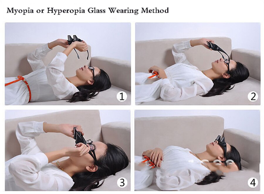 Lunettes De Lecture Horizontales Paresseuses à Prisme 90° - Idéales Pour Lire Au Lit, TV Et Pêche