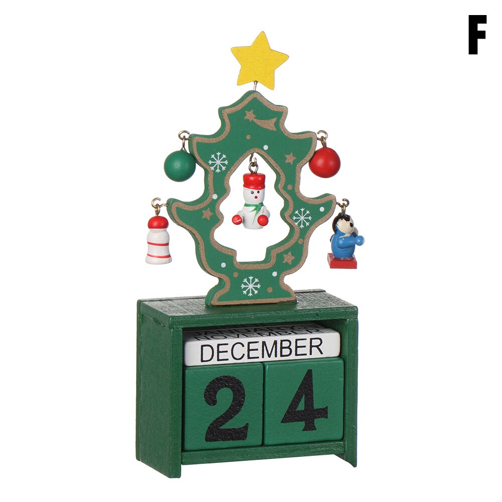 Christmas Wood Christmas Advent Calendars Christmas Decorations for Home Xmas Ornament: F