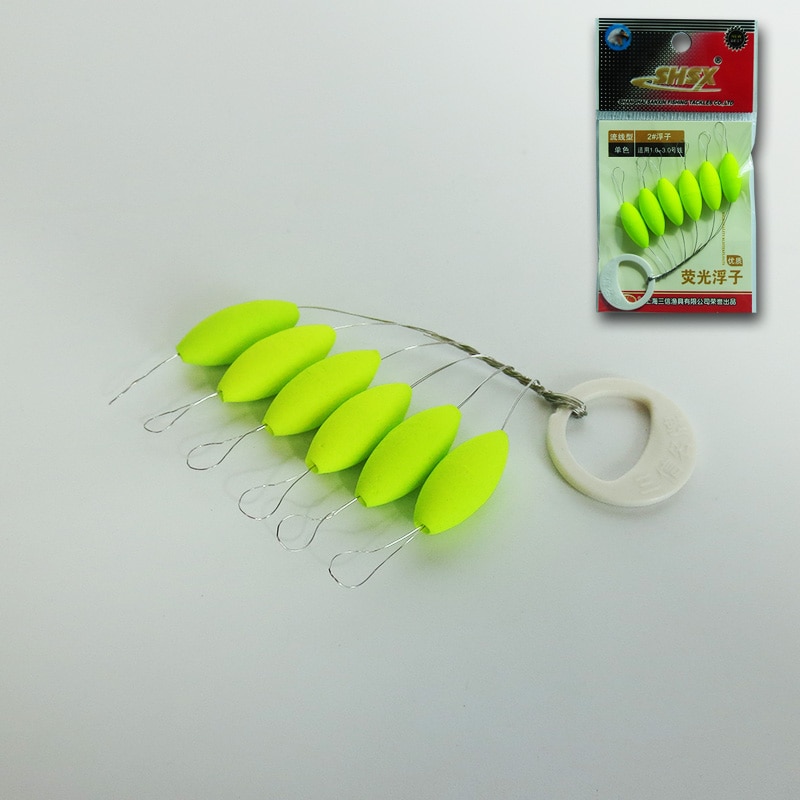 5 Packungen/viel Fluoreszierende Mini Angeln schweben Sieben-sterne schweben Oval Raum Bohne Schwimmer Karpfen Angeln zubehör B189