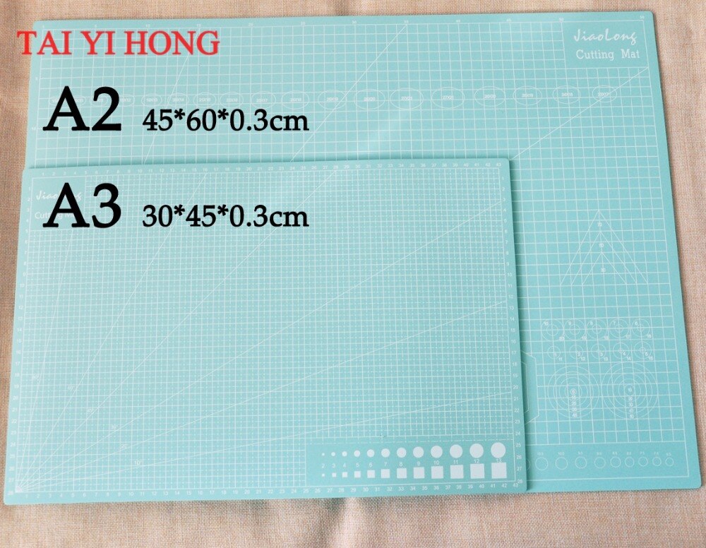 A3 Mint Green Pvc cutting mat self healing cutting mat Patchwork tools craft cutting board cutting mats for quilting