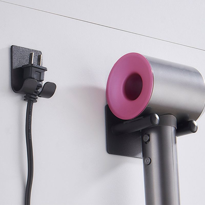 Roestvrij Metal Wall Mount Bracket Waterdicht Punch-Gratis Opslag Haak Hanger Voor Dyson Föhn Power Kabel Houder Organizer