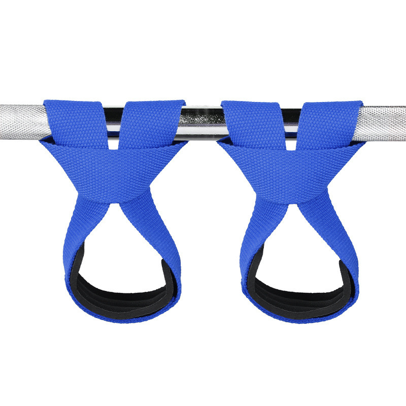 Gym Lifting Straps Barbell Deadlift Booster Belt Fitness Anti-slip Hand Wraps Wrist Straps Fitness Training Auxiliary Belt: Blue / L