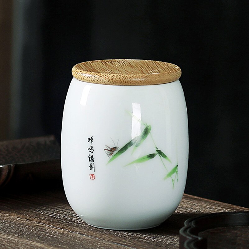JIA-GUI LUO Ceramic Tea Caddies Tea Bag Storage Box Tea Tins Tea Container Coffee Container Tea Box Tea Storage D008: 5