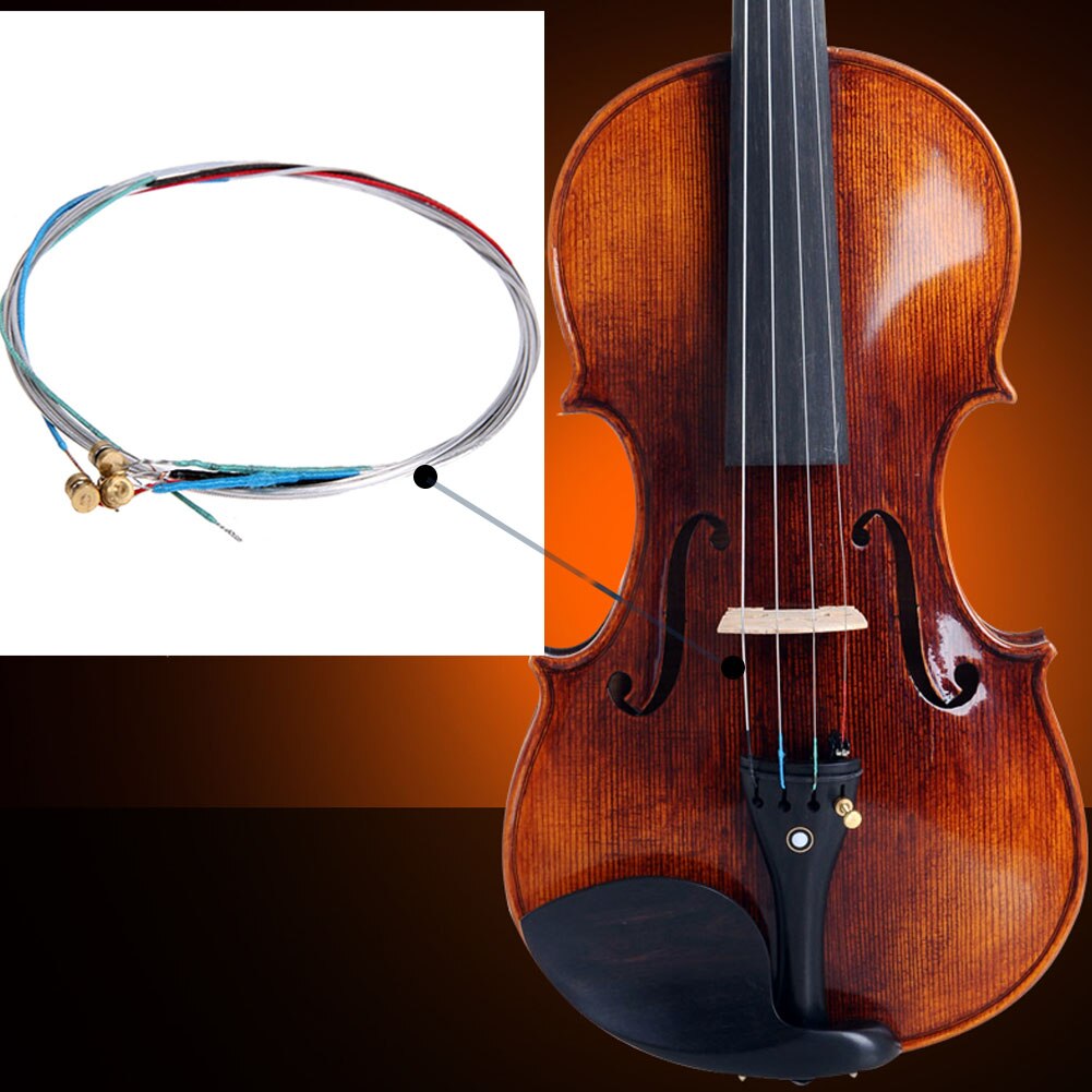 4Pcs Volledige Set Viool String E-A-D-G Core Fiddle String Vervanging Voor 3/4 &amp; 4/4 Viool Muziekinstrument Onderdelen accessoires