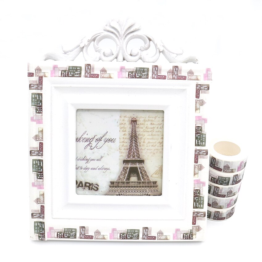 10m*15mm Hand-Painted Pattern Washi Tape Decorative Sticky Paper Masking Tape Self Adhesive Tape Scrapbook Tape 1 PCS