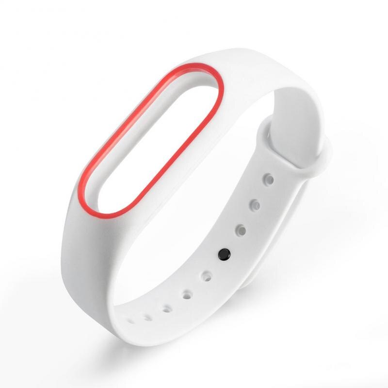 For Mi band 2 Wristbands belt Colorful Silicone Wrist Strap Bracelet Double Color Replacement watchband: 02