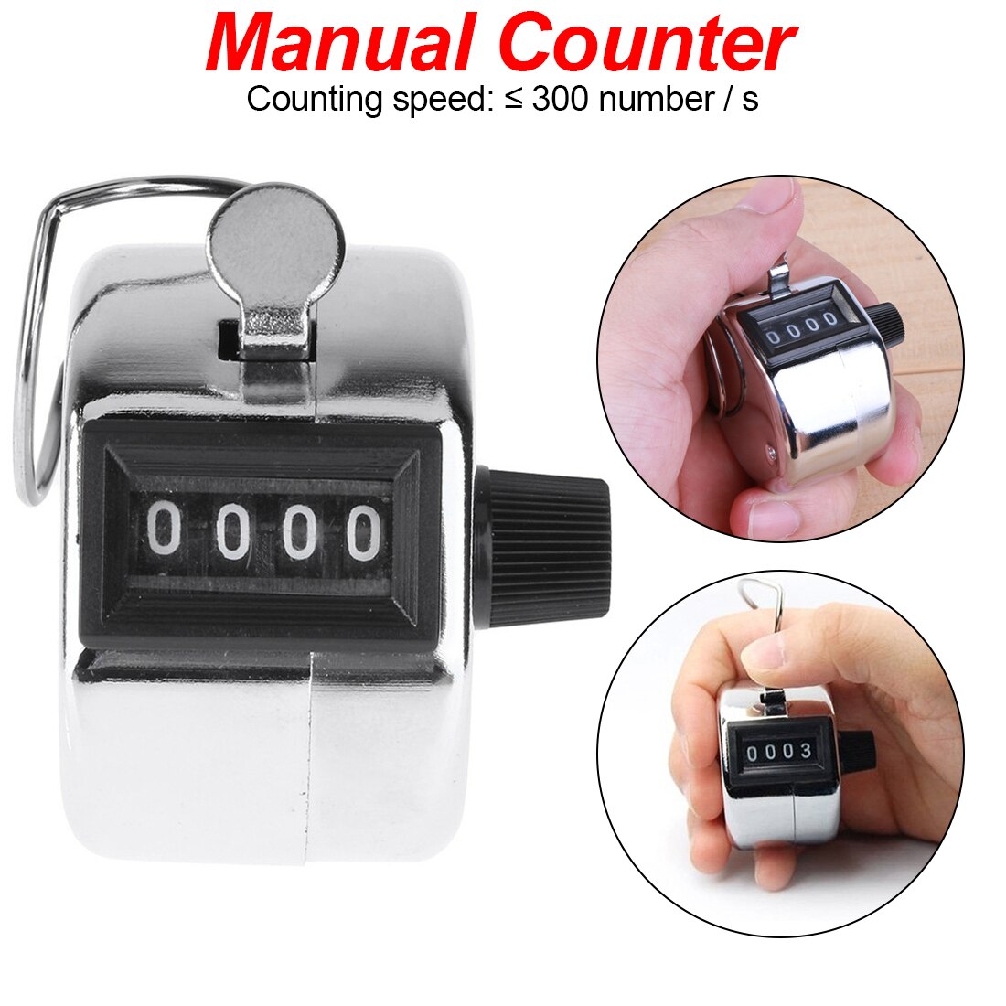 Mini Digitale Hand Tally Counter 4 Cijferig Nummer Hand Held Tally Teller Handleiding Tellen Golf Clicker Training Teller