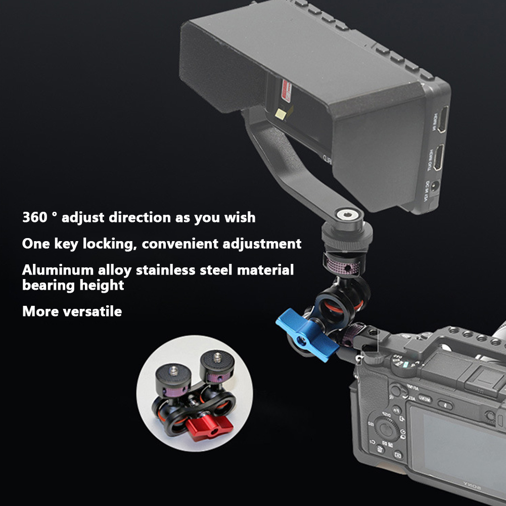 Adjustable Universal Magic Arm Rotatable Holder Gimbal Mount Camera Bracket Base Easy Install Outdoor Climbing For SLR A37: Default Title