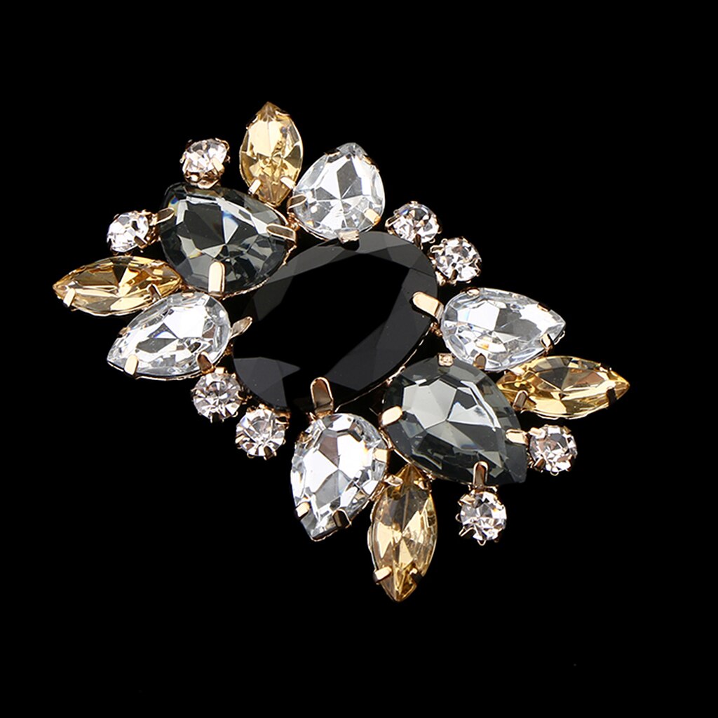 Metalen Clip Schoen Gesp Versierd Met Strass Voor Luxe Kristal Schoen