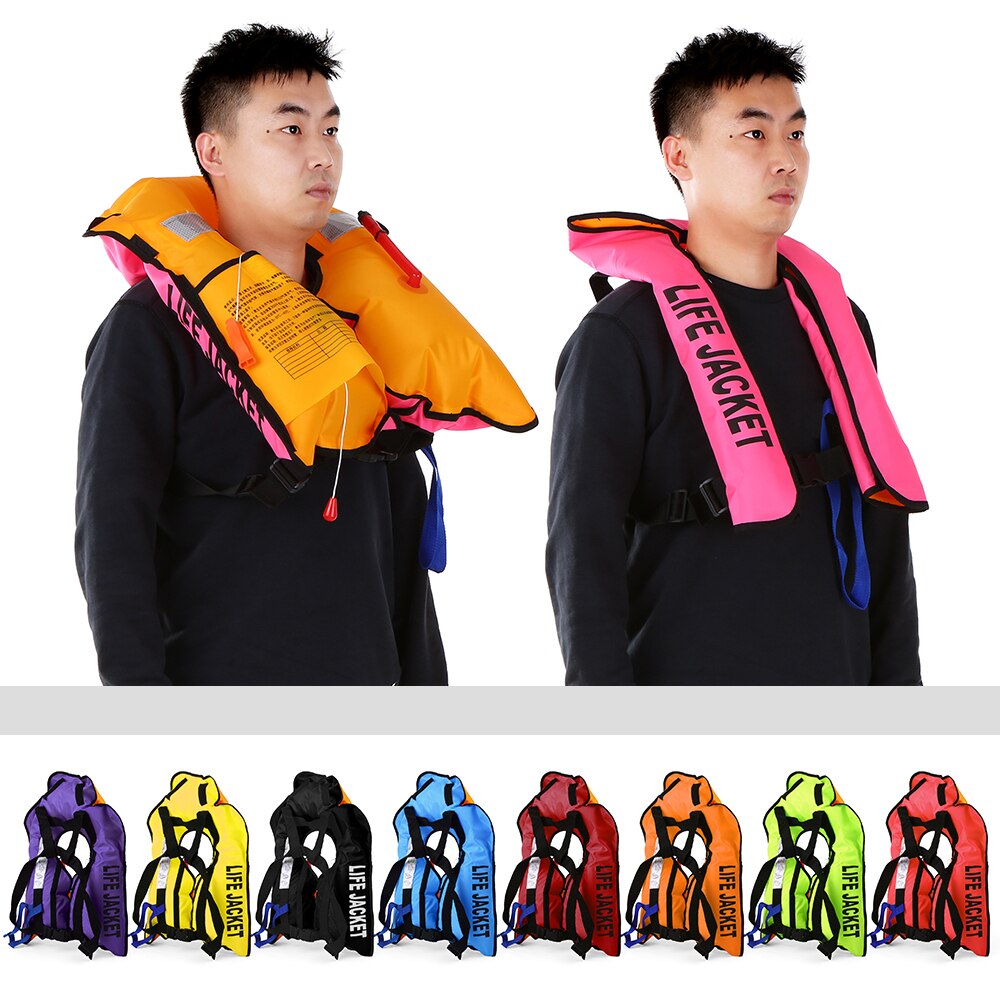 Inflatable Life Jacket Swiming Fishing Life Vest for Children Water Sports Adult Life Vest for Fishing