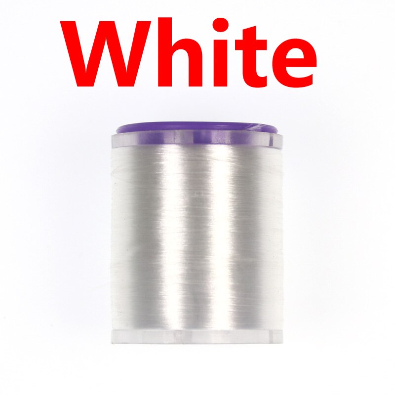 Wifreo 75D Fijne Hoge Treksterkte Vliegbindset Draad Met Standaard Spoel Spool Waxed Koppelverkoop Draad Voor Nimf Droog Natte Vliegen: White