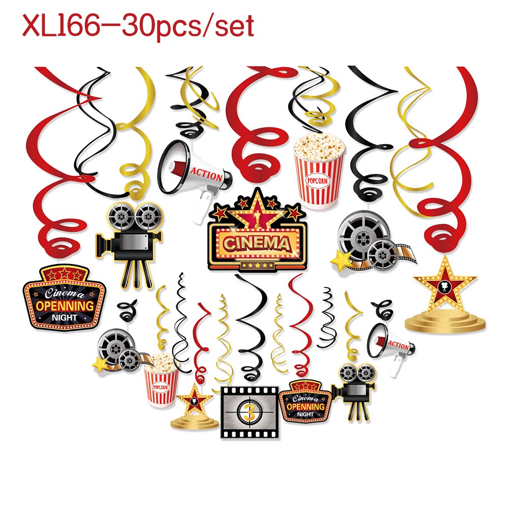 25pcs Cinema Hollywood World Movie Time Party DIY Paper Photobooth Prop Photo Props Kids Baby Shower Birthday Party Favors: XL166