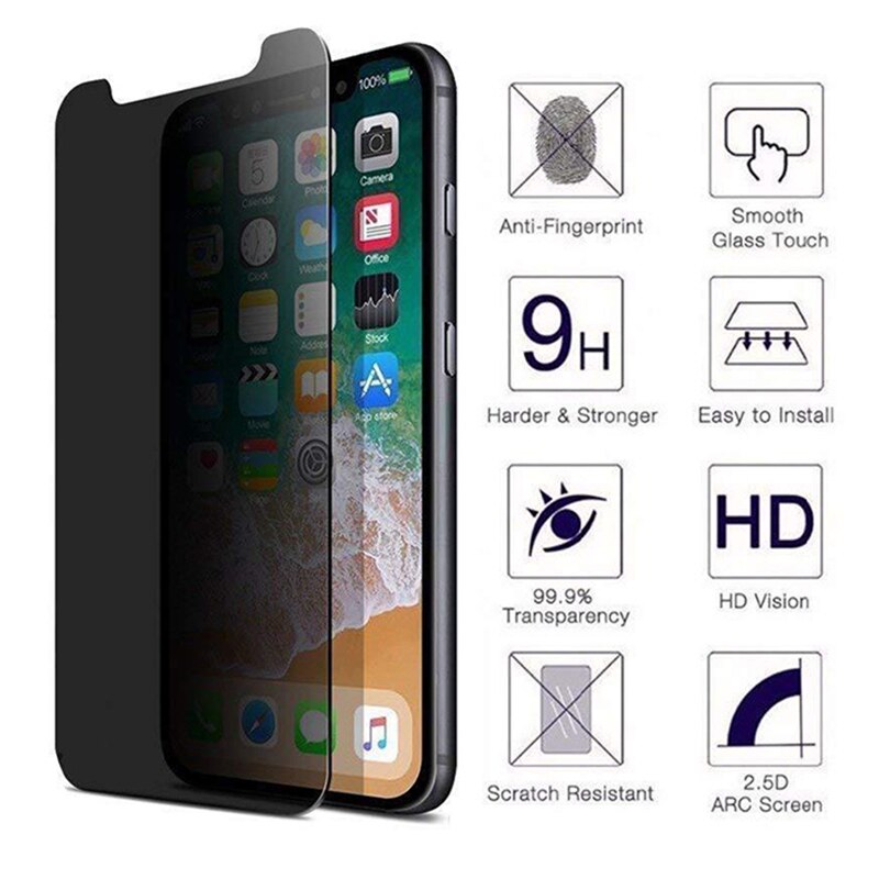 Privacy Anti-Spy Screen Protector Voor Iphone 12 11 7 Pro Max Mini 9H Gehard Glas Voor Iphone X Xr Xs Se 8 5 6 S Max Plus Glas