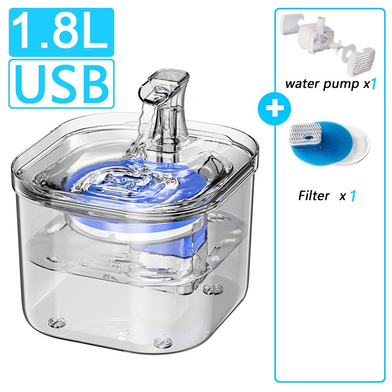 Kat Fontein Rvs Kat Drinker Sensor Automatische Circulerende Huisdier Drankje Water Dispenser Met Filters Katten Fontein: 1.8L-Base Type