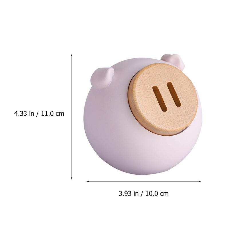 1PC Cartoon Pig Piggy Bank Saving Pot Adornment Kids Room Decor (Pink Size S)